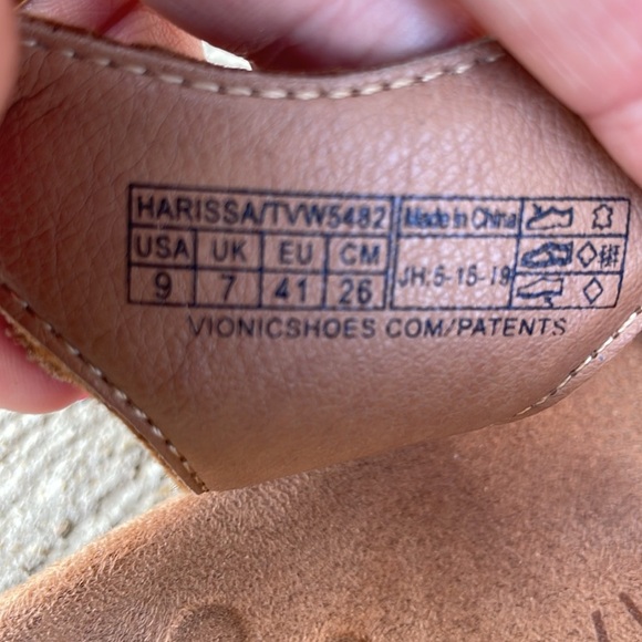 Vionic Harissa Brown Leather Gladiator Sandals Women’s Size 9 Adjustable Straps - Picture 4 of 5